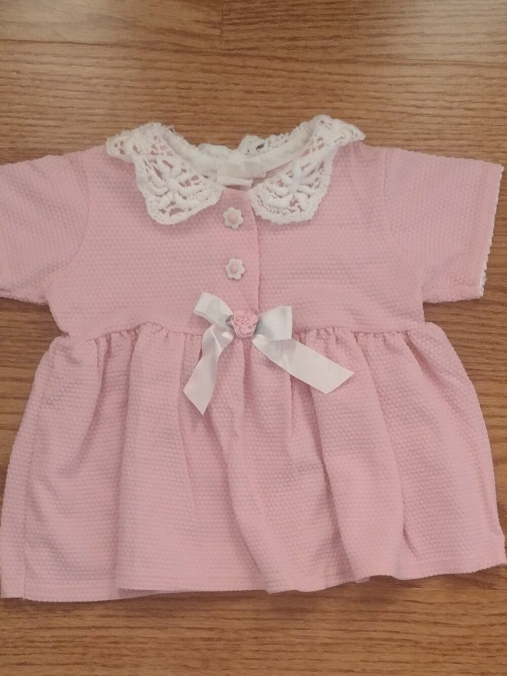 16 / 18 Mos | Pink Lacy Dress | Made By Us